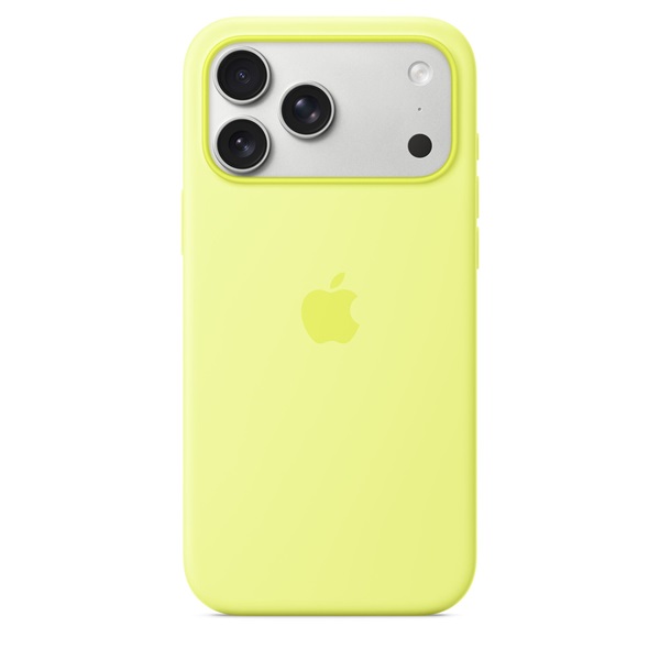 Apple mgfm4zm/a iPhone 17 Pro Max MagSafe neonsárga szilikon tok