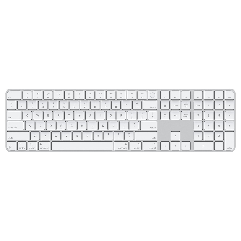 Apple mxk73lb/a Magic Keyboard (2024) Touch ID & Numpad US fehér billentyűzet