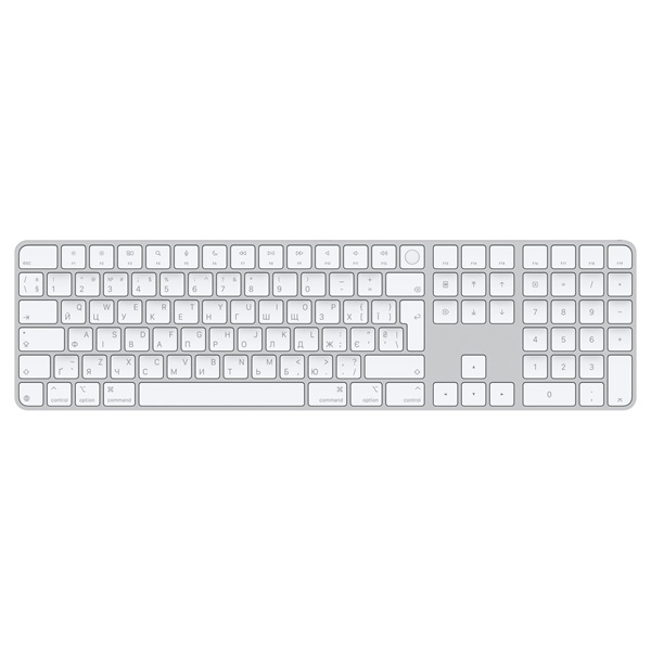 Apple mxk73ua/a Magic Keyboard (2024) Touch ID & Numpad UA fehér billentyűzet