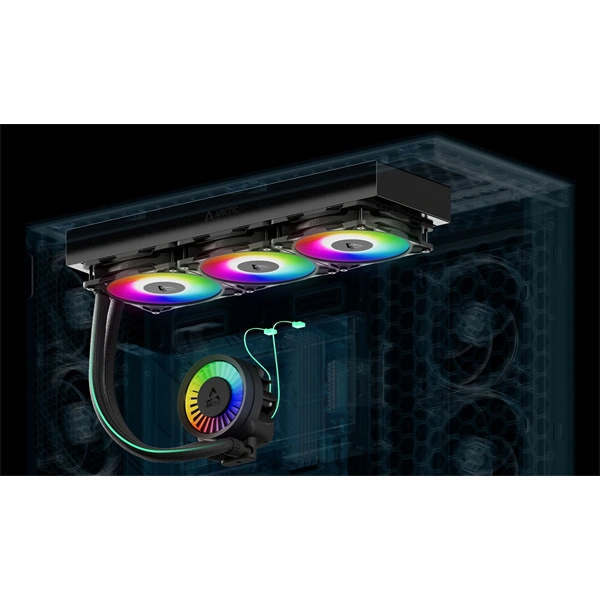 Arctic Liquid Freezer III Pro 420 A-RGB fekete vízhűtéses processzor hűtő