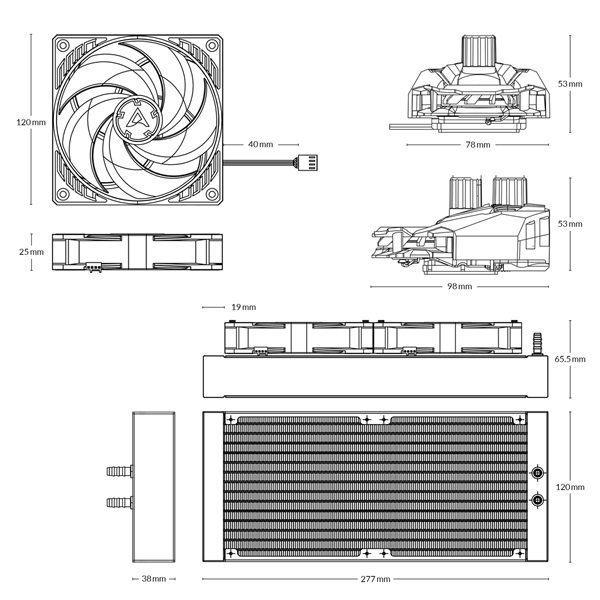 Arctic Liquid Freezer II - 240 processzor hűtő