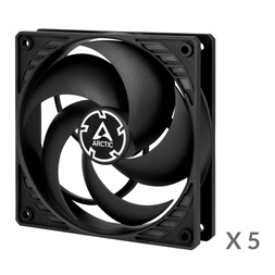Arctic P12 PWM PST 120mm 5db fekete ventilátor