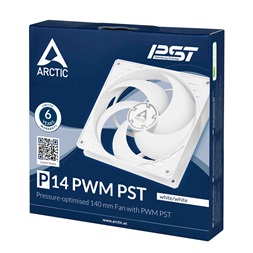 Arctic P14 PWM PST 140mm fehér ventilátor