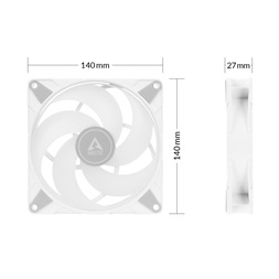 Arctic P14 PWM PST A-RGB 140mm fehér ventilátor