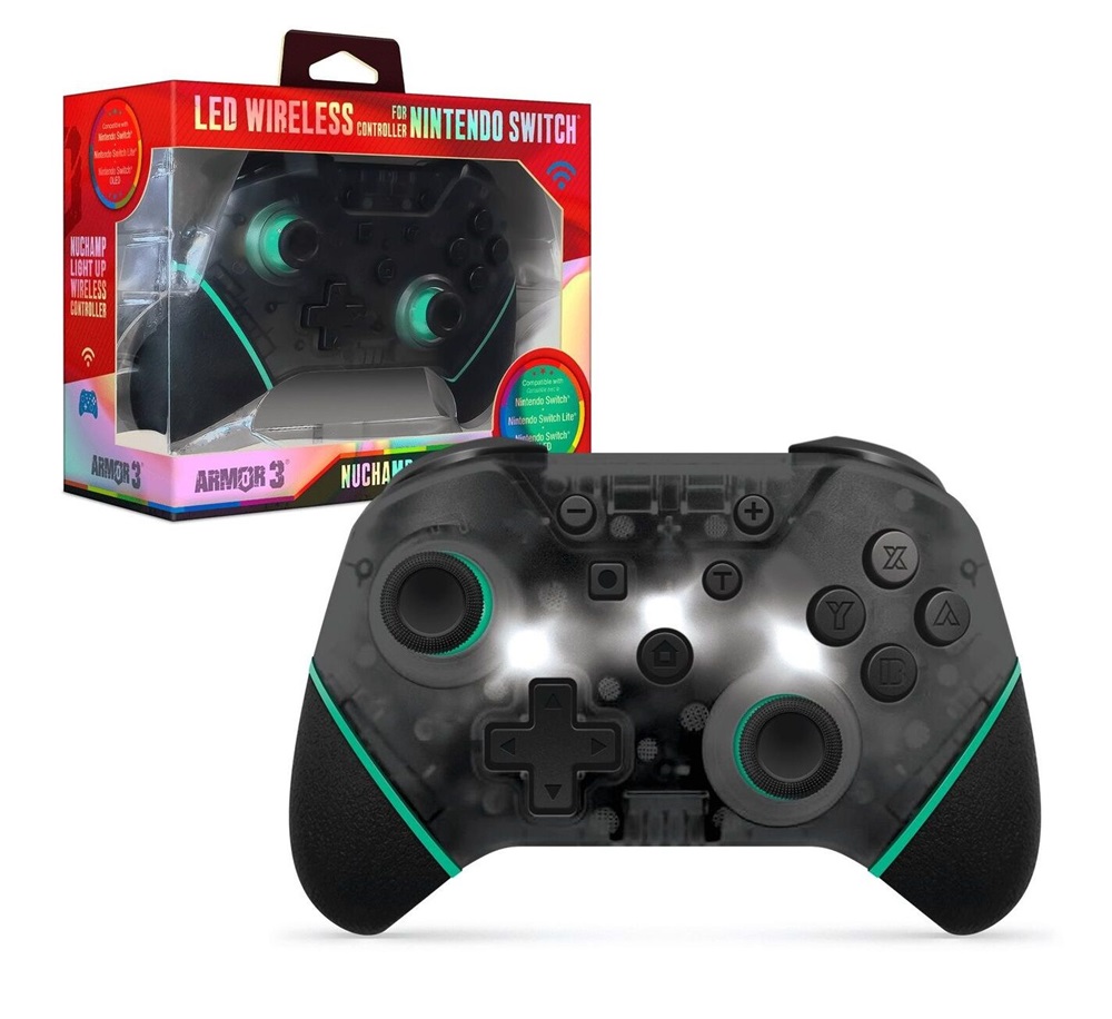 Armor3 M07467-BL NuChamp Nintendo Switch vezeték nélküli LED fekete kontroller