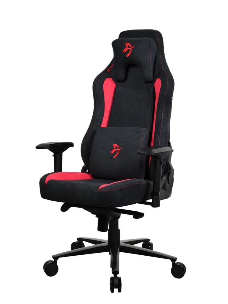 Arozzi Vernazza Supersoft Fabric fekete-piros gamer szék