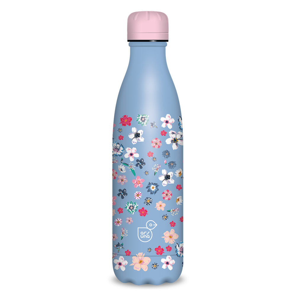 Ars Una 500 ml-es Pearl Blossom Blue 24 (5376) duplafalú fémkulacs