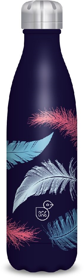Ars Una 500ml-es Feather-dark duplafalú fémkulacs