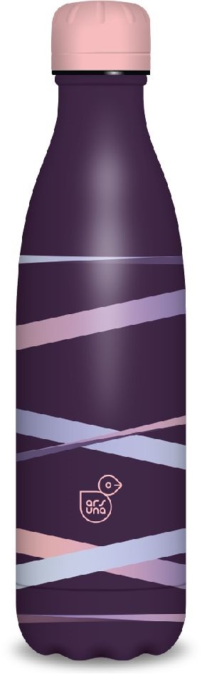 Ars Una 500ml-es Ribbon-purple duplafalú fémkulacs