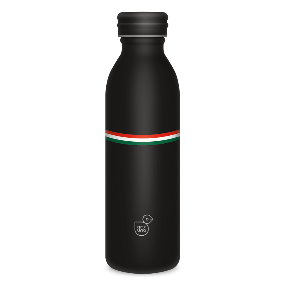 Ars Una 600 ml-es Flag Black 24 (5399) duplafalú fémkulacs