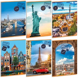 Ars Una Cities of the World 23 (5325) A4 extra kapcsos sima füzet