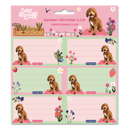 Ars Una Cute Animals Doggie 25 (5458) 3x6 db füzetcímke