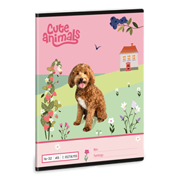 Ars Una Cute Animals Doggie 25 (5458) A5 16-32 2. osztályos vonalas füzet