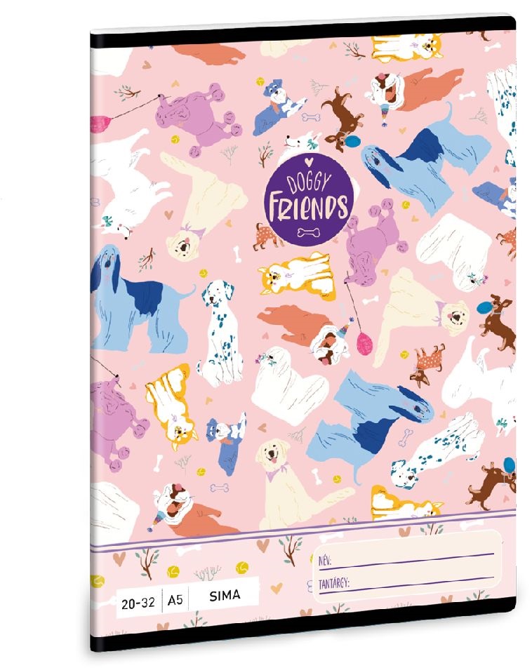 Ars Una Doggy Friends 23 (5268) A5 20-32 sima füzet