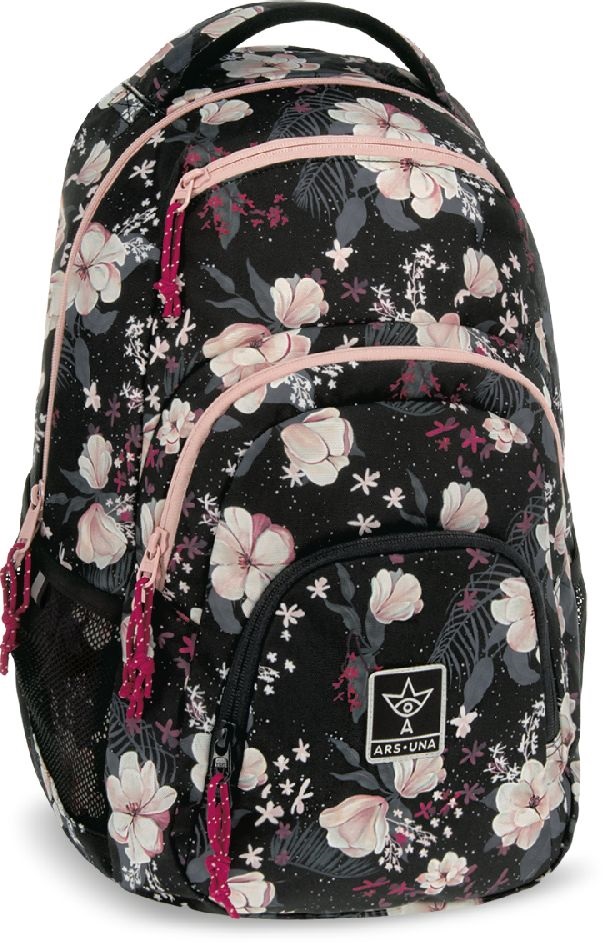 Ars Una Flowery Black 24 (5374) AU-2 hátizsák