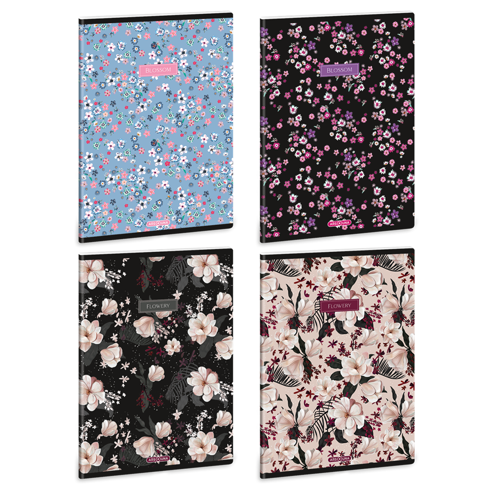 Ars Una Flowery-Mix 24 (5424) A5 extra kapcsos szótárfüzet
