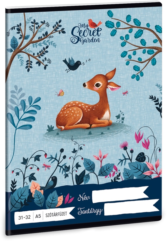 Ars Una My Secret Garden A5 31-32 szótár füzet