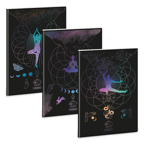 Ars Una Mystic Constellation 25 (5491) A4 extra kapcsos vonalas füzet