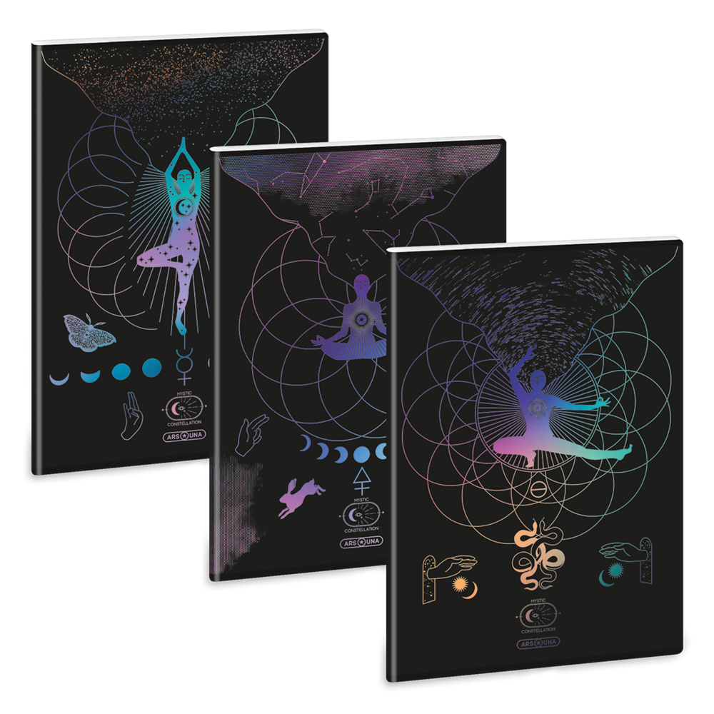 Ars Una Mystic Constellation 25 (5491) A4 extra kapcsos vonalas füzet