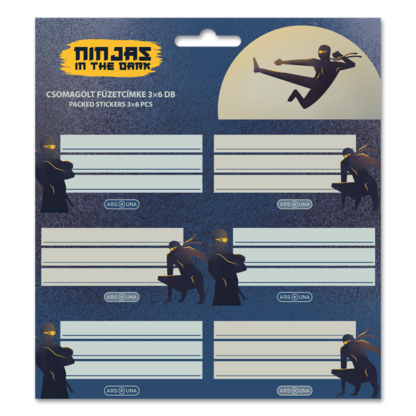 Ars Una Ninjas in the dark 25 (5457) 3x6 db füzetcímke