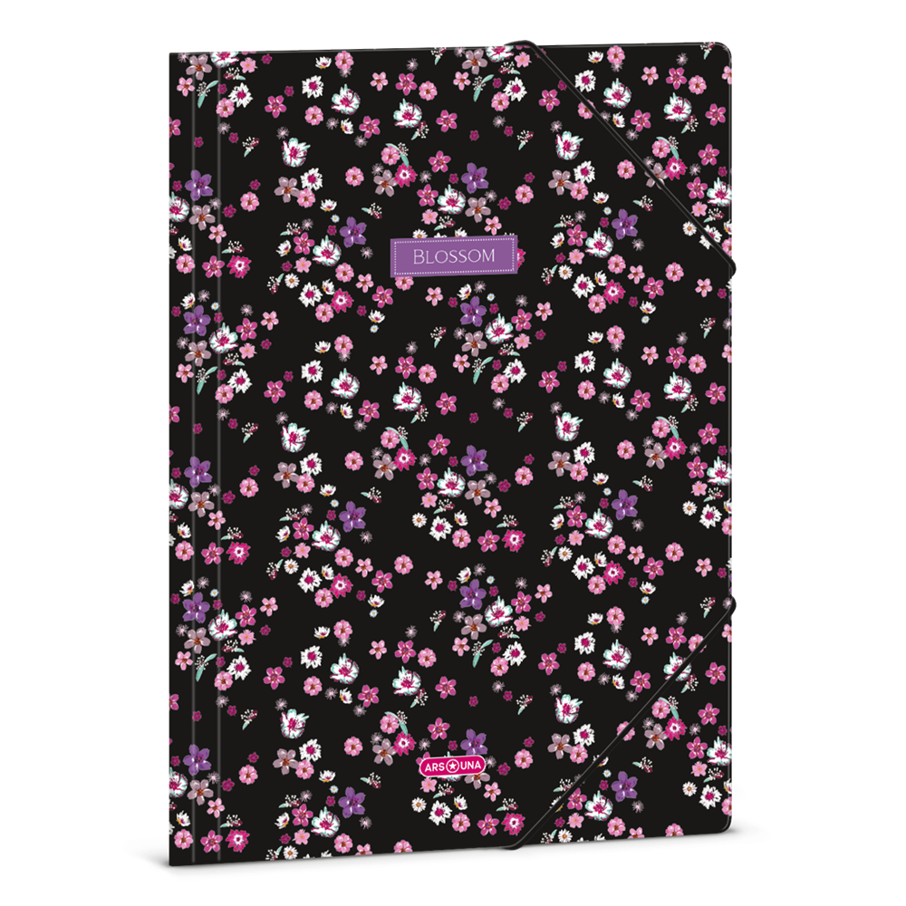 Ars Una Pearl Blossom Black 24 (5377) A4 gumis mappa