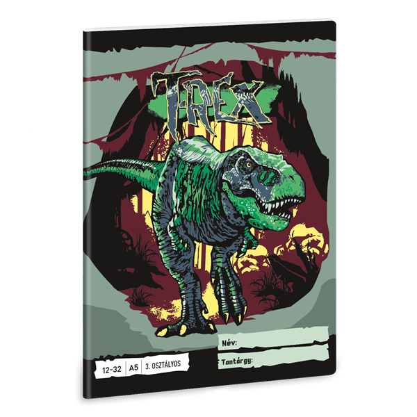 Ars Una T-Rex 24 (5346) A5 12-32 3. osztályos vonalas füzet