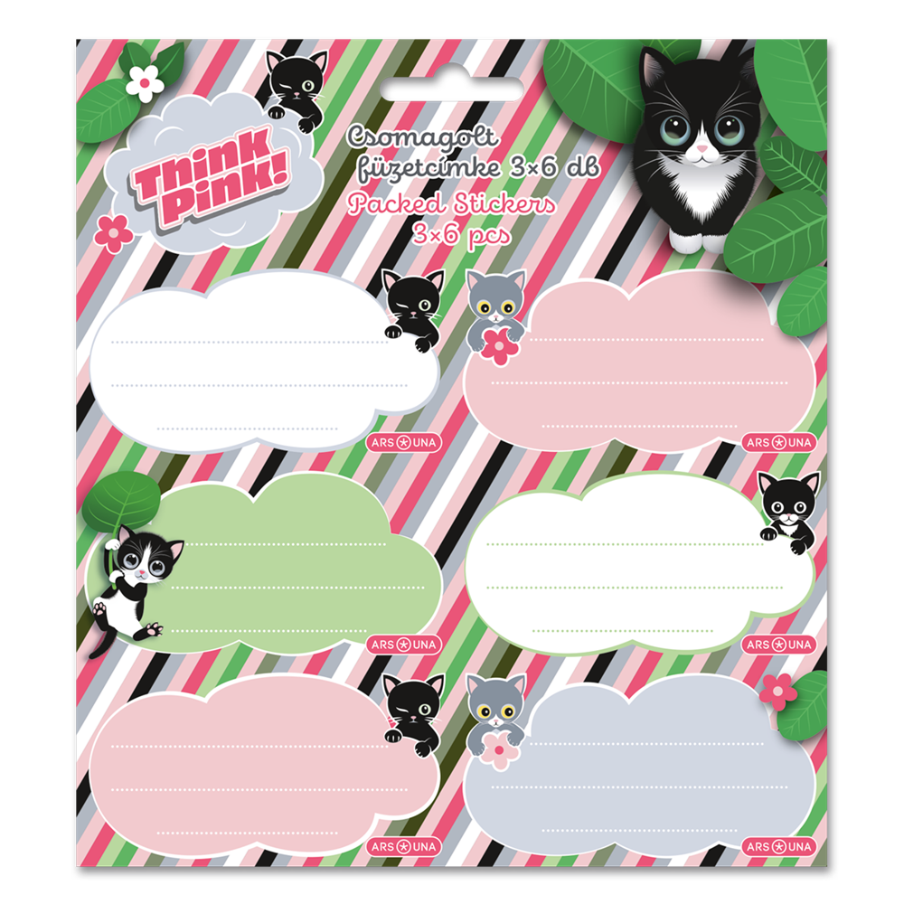 Ars Una Think-Pink 25 (5462) 3x6 db füzetcímke