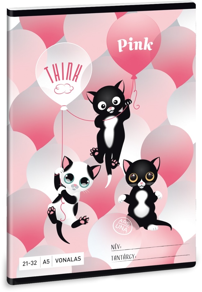 Ars Una Think-Pink A5 21-32 vonalas füzet