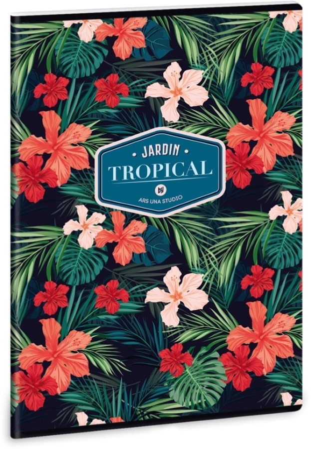Ars Una Tropical Wildblume A4 extra kapcsos kockás füzet