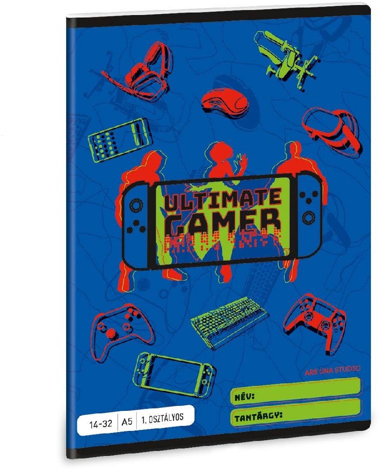 Ars Una Ultimate Gamer 5141 A5 14-32 1. osztályos vonalas füzet