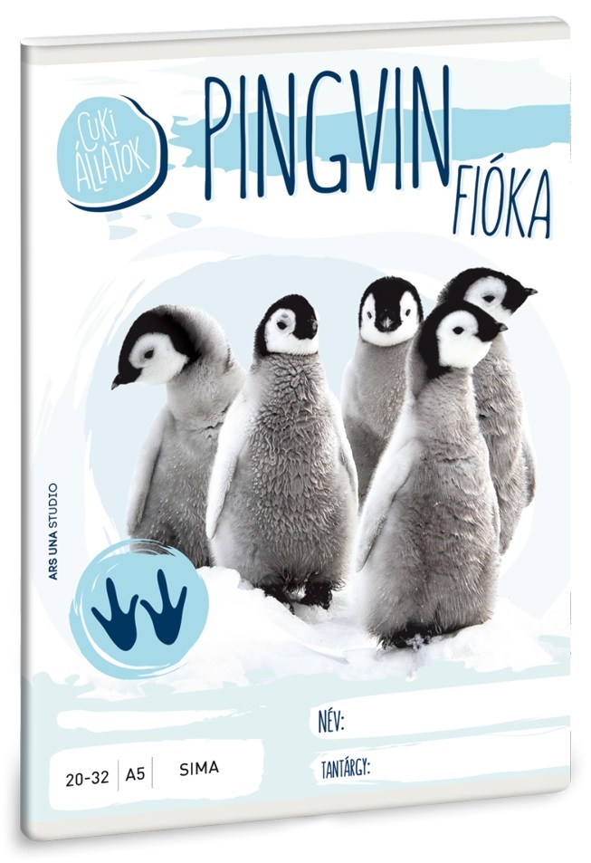 Ars Una cuki pingvin fióka A5 20-32 sima füzet