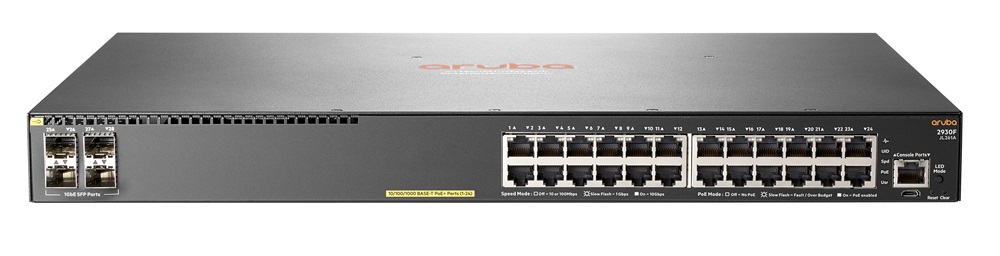 Aruba 2930F 24port GbE PoE+ LAN 4xSFP medzselhető Switch