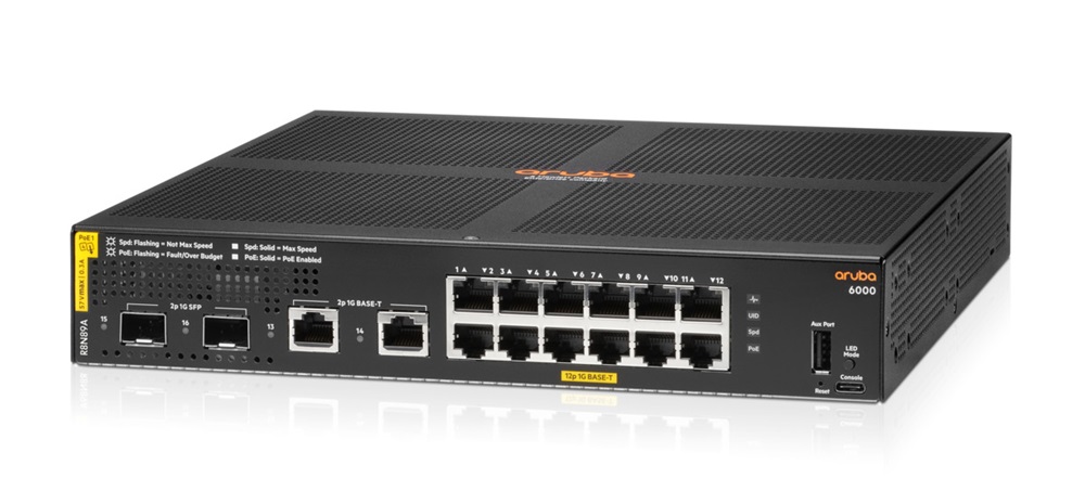 Aruba 6000 12G CL4 2SFP PoE Switch