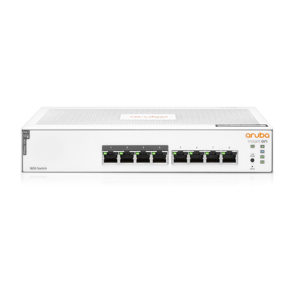 Aruba Instant On JL811A 1830 8xGbE LAN 4xPoE LAN port smart menedzselhető PoE (65W) switch