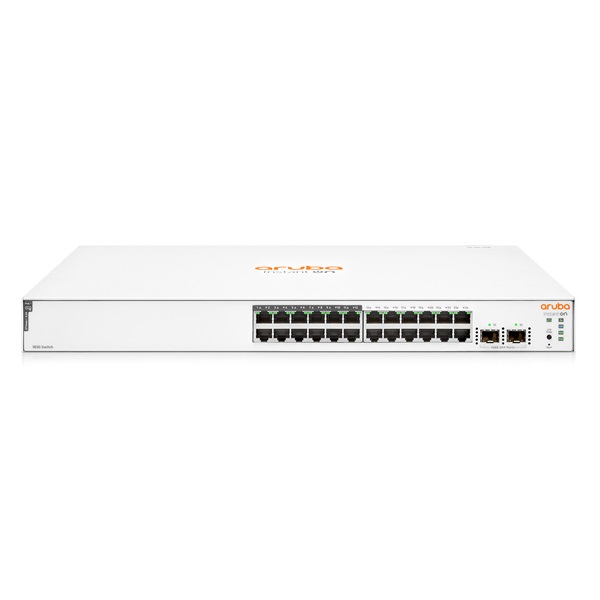 Aruba Instant On JL813A 1830 24xGbE LAN 12xPoE LAN port 2xSFP port smart menedzselhető PoE (195W) switch (Újszerű)