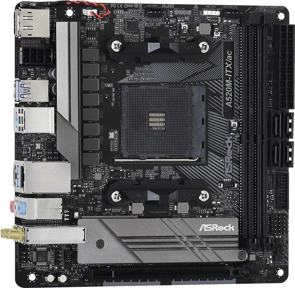 Asrock A520M-ITX/AC desktop alaplap Mini-ITX