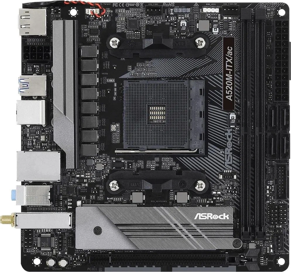 Asrock A520M-ITX/AC desktop alaplap Mini-ITX