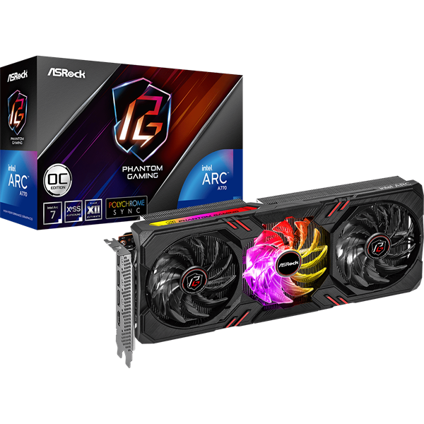 Asrock Arc A770 Phantom Gaming Intel 16GB DDR6 PCI-Ex16x videókártya