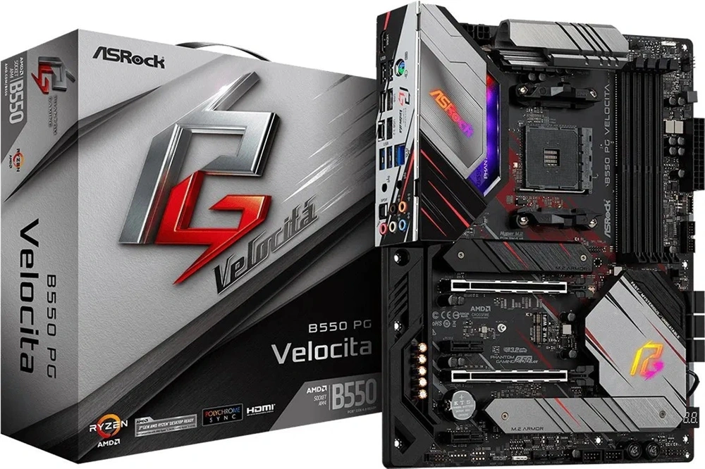 Asrock B550 PG Velocita AMD B550 AM4 ATX alaplap