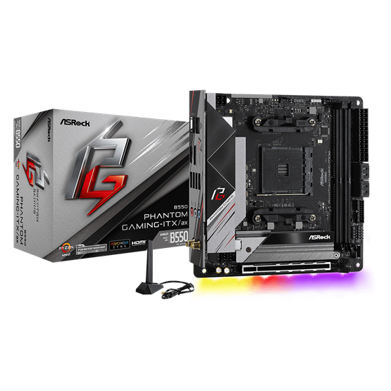 Asrock B550 PHANTOM GAMING-ITX/ax desktop alaplap Mini-ITX
