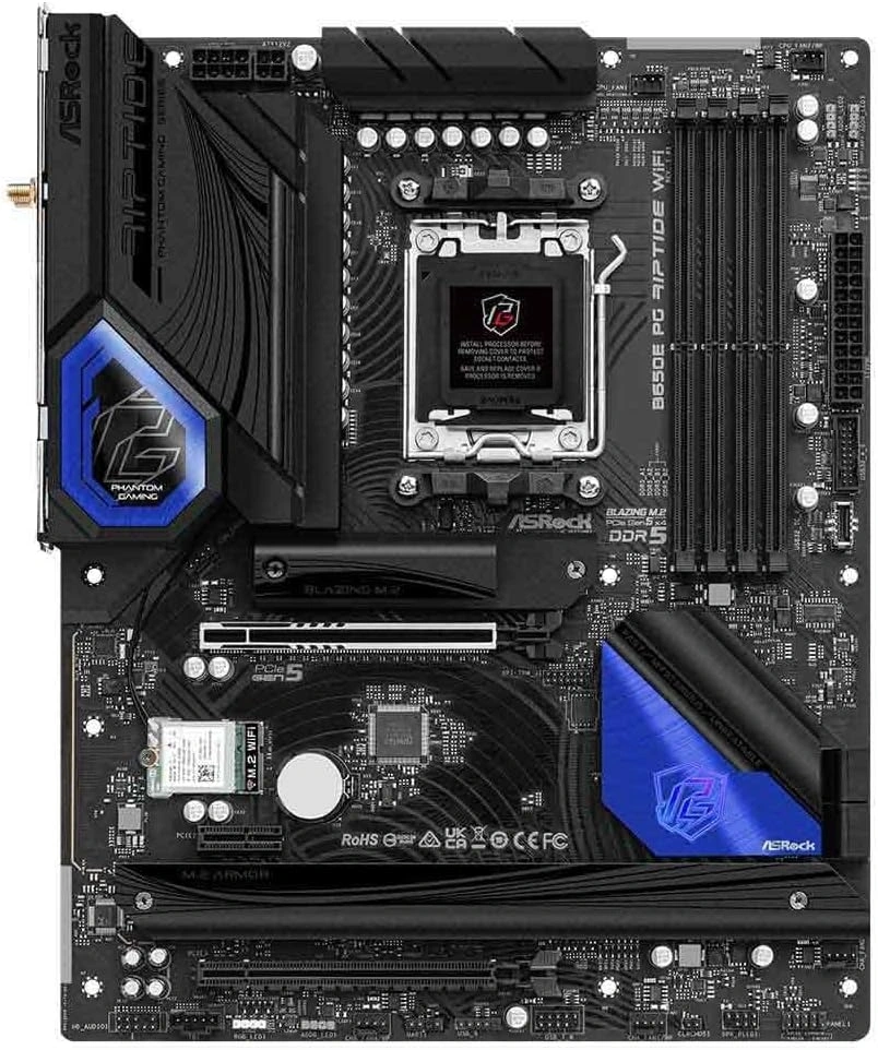 Asrock B650E Phantom Gaming Riptide WiFi desktop alaplap ATX
