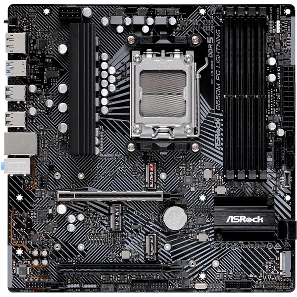 Asrock B650M Phantom Gaming Lightning WiFi desktop alaplap microATX