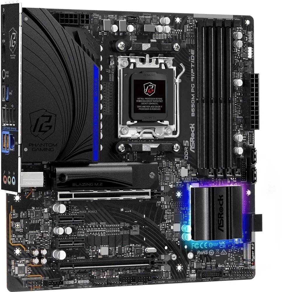 Asrock B650M Phantom Gaming Riptide desktop alaplap microATX