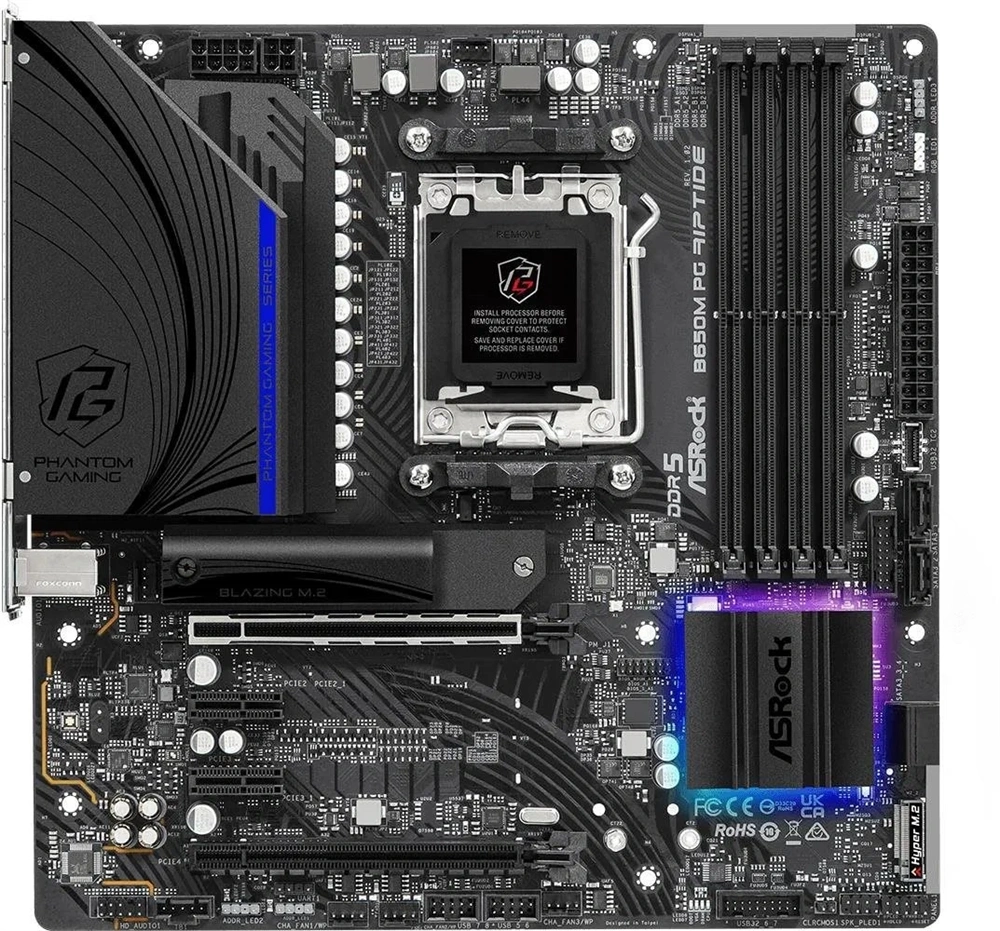 Asrock B650M Phantom Gaming Riptide desktop alaplap microATX