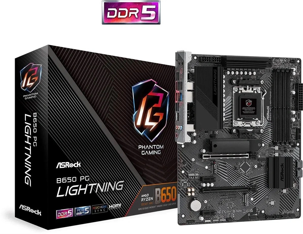 Asrock B650 Phantom Gaming Lightning desktop alaplap ATX