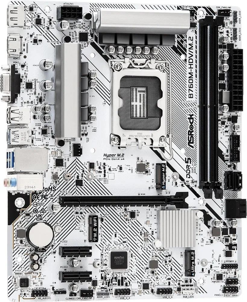 Asrock B760M-HDV/M.2 Intel B760 LGA1700 mATX alaplap