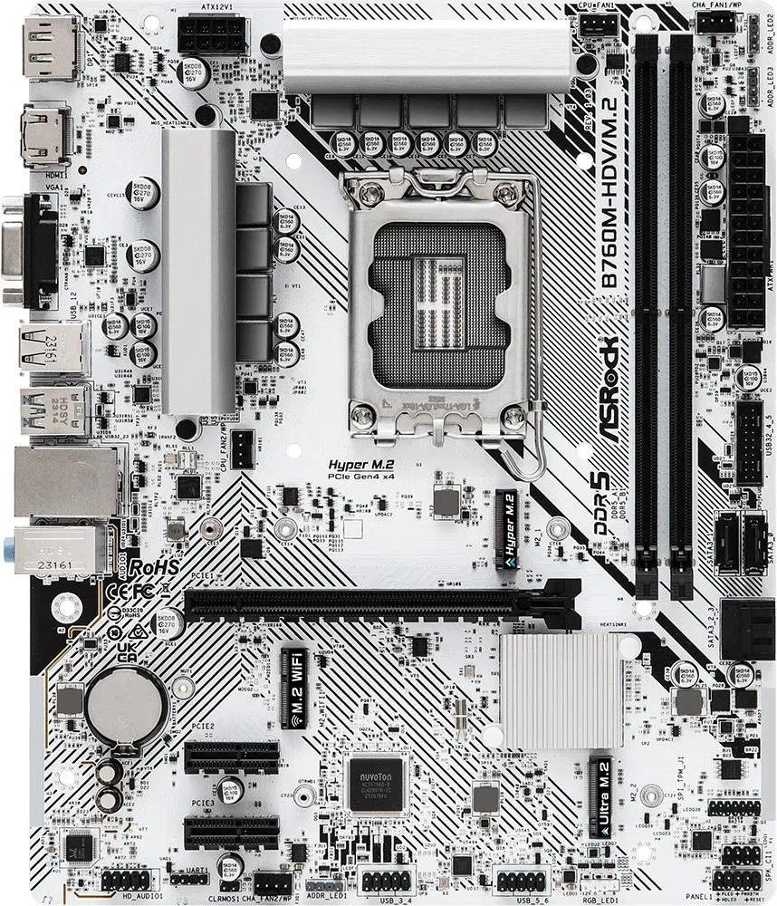 Asrock B760M-HDV/M.2 Intel B760 LGA1700 mATX alaplap