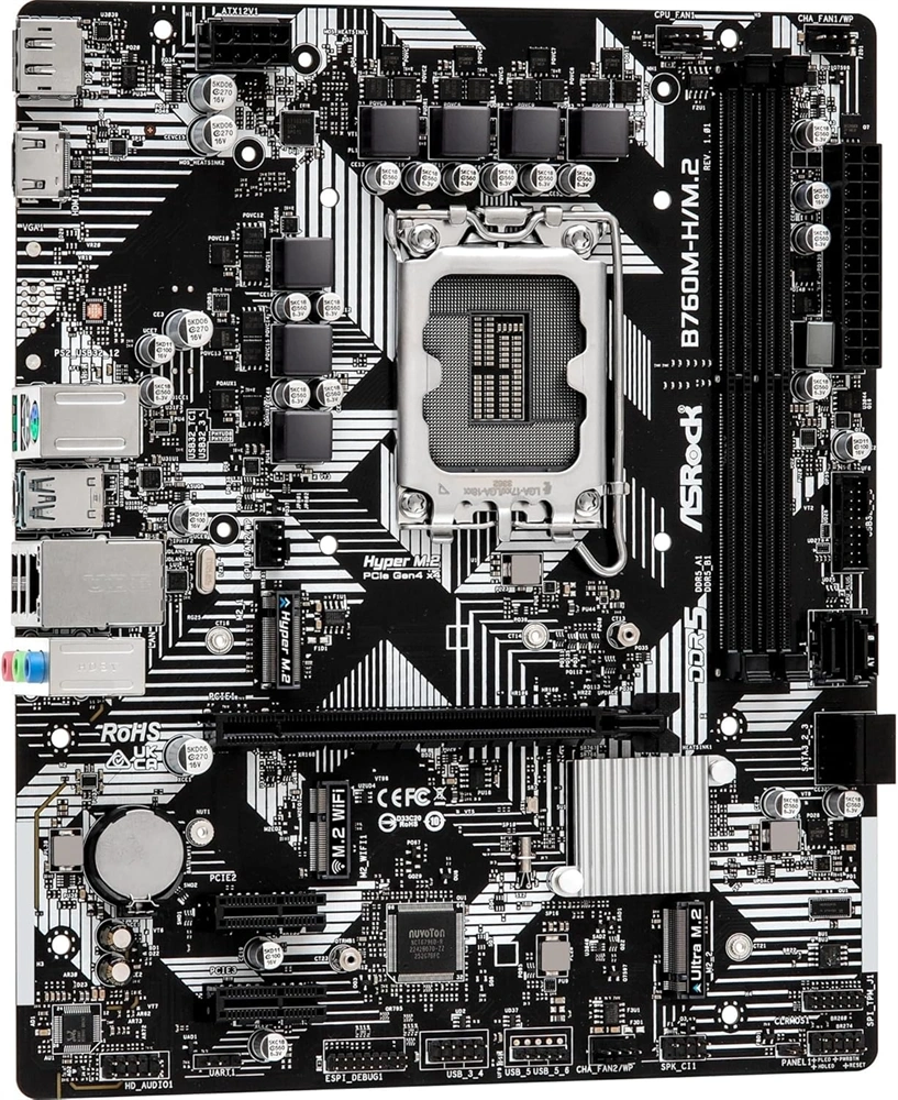 Asrock B760M-H/M.2 Intel B760 LGA1700 mATX alaplap