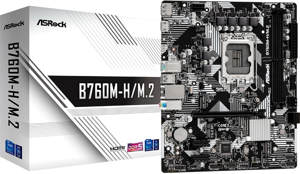 Asrock B760M-H/M.2 Intel B760 LGA1700 mATX alaplap