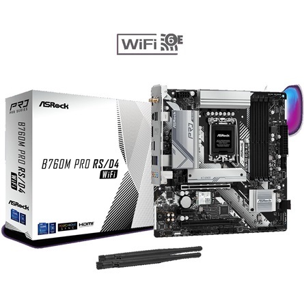 Asrock B760M PRO RS/D4 WIFI desktop alaplap microATX